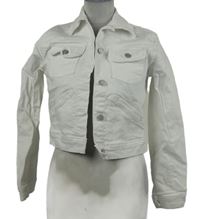 Dámska biela rifľová crop bunda GAP