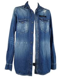 Pánská modrá riflová košile s nápisem John Richmond 