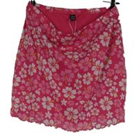 Dámska fuchsiová kvietkovana tylová sukňa Shein