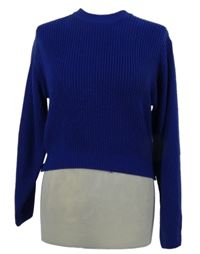 Dámský kobaltově modrý crop svetr H&M