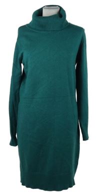 Dámské petrolejové svetrové šaty s rolákem So Soire 