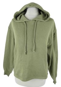 Dámská khaki mikina s kapucí Pieces 