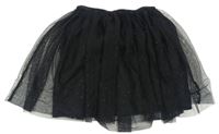Čierna trblietavá tylová sukňa H&M