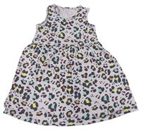 Lila bavlnené šaty s leopardím vzorom George