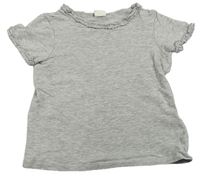 Svetlosivé tričko s volánom H&M