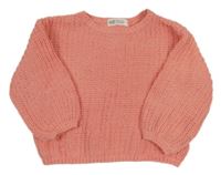 Korálový žinylkový sveter H&M