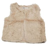 Svetloružová kožušinová vesta H&M