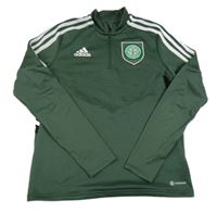 Zeleno-černá sportovní fotbalová mikina Celtic zn. Adidas