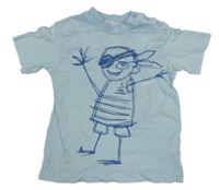 Světlemodré tričko s panáčkem