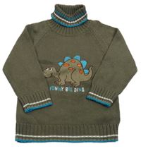 Khaki sveter s dinem a rolákom Topolino