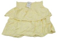 Nové - žltá kvetinová sukňa Kiabi