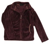 Mahagonová chlupatá propínací mikina Icepeak