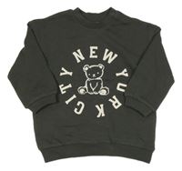Šedá mikina s medvědem a nápisem H&M