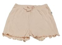 Svetloružové bavlnené kraťasy