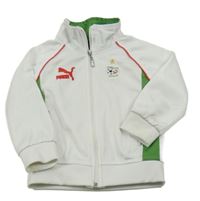 Bílo-zelená sportovní propínací mikina Puma