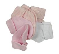 5x bílo-růžové žebrované ponožky