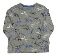 Šedé triko s dinosaury Lupilu