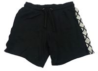Čierne teplákové kraťasy so vzorom River Island