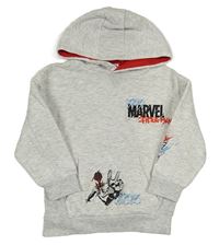 Svetlosivá mikina so Spidermanem a kapucňou Marvel