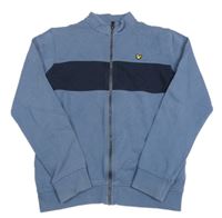 Modro-tmavomodrá prepínaci mikina s nášivkou Lyle&Scott