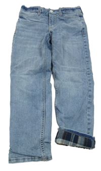 Modré podšité slim fit rifle H&M