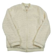 Vanilková kožušinová podšitá bunda C&A