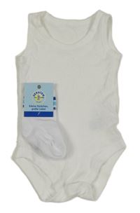 2set - Bílé body + bílé ponožky 