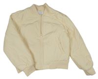 Vanilkový šusťákový jarní zateplený bomber Primark