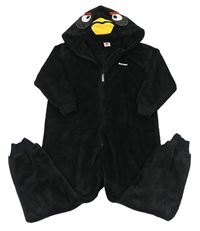 Čierna plyšová kombinéza s kapucí - Angry Birds Next