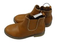 Nové - Medové kotníkopvé koženkové boty vel.29