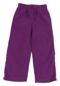 Fialové fleecové tepláky