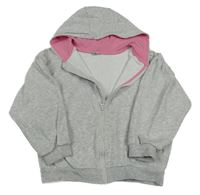 Sivá prepínaci mikina s kapucňou Tu