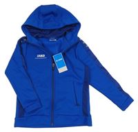Nové - Modrá sportovní propínací mikina s kapucí Jako