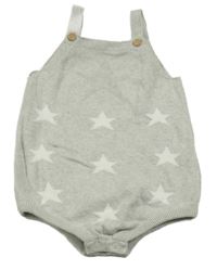 Šedé pletené laclové kraťasy s hvězdami Next