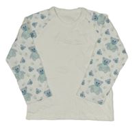 Bílé triko s medvídky 