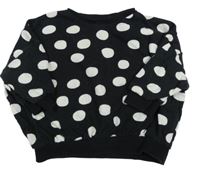 Čierna bodkovaná á overisze mikina Matalan