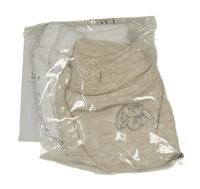 Nové - 2x rukavice - béžové so zajícem + bílé Mothercare