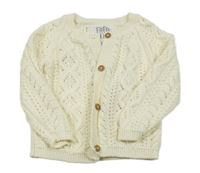 Smotanový perforovaný prepínaci sveter F&F