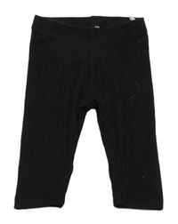 Čierne rebrované legíny H&M