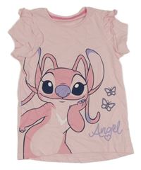 Světlerůžové tričko s Angel 
