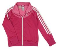 Růžová sportovní propínací mikina Adidas