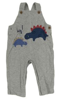 Šedé laclové tepláky s dinosaury M&S