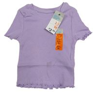 Levandulové rebrované tričko Primark