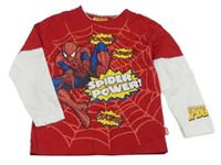 Červeno-bílé triko se Spider-manem 