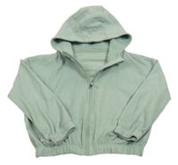 Khaki fleecová prepínaci crop mikina s kapucňou Dunnes