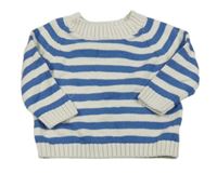 Modro-biely pruhovaný sveter M&S