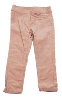 Světlerůžové elastické manšestráky C&A