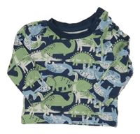 Tmavomodré triko s dinosaury Primark