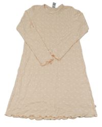 Broskvové šaty s kytičkami Sanetta