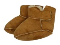 Béžové semišové zateplené válenky vel. 19